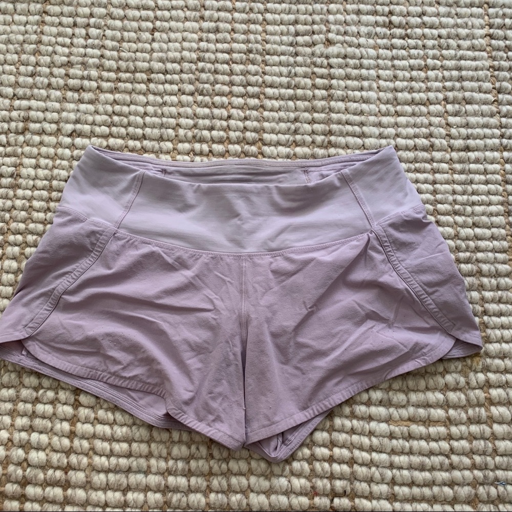 lululemon purple track shorts